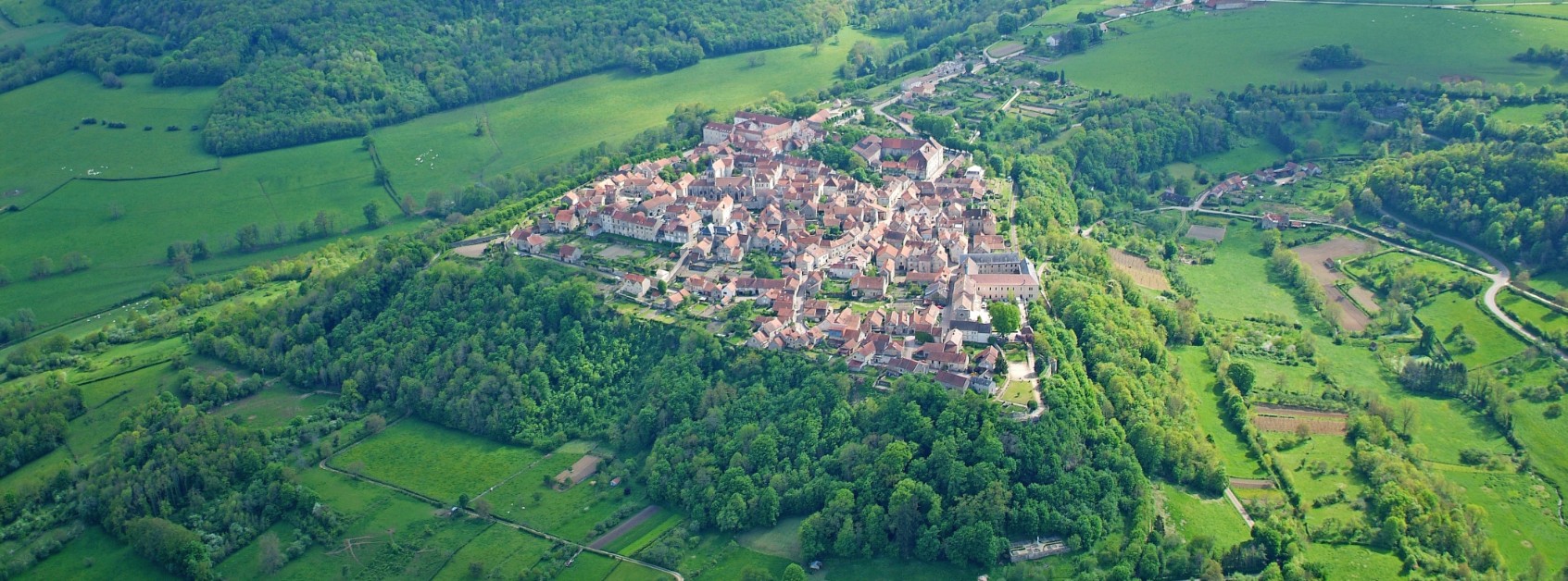 Village, vue du ciel